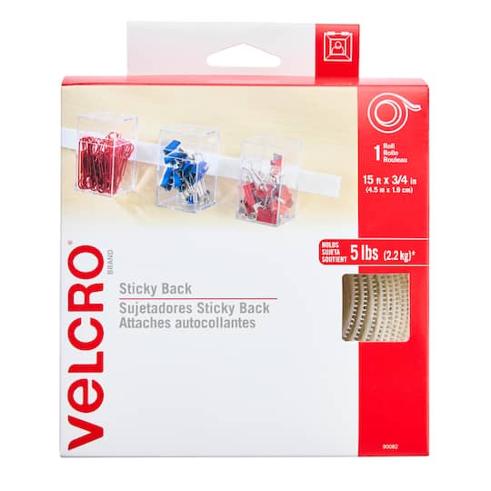 6 Pack: VELCRO® Brand Sticky Back Tape, 15ft.